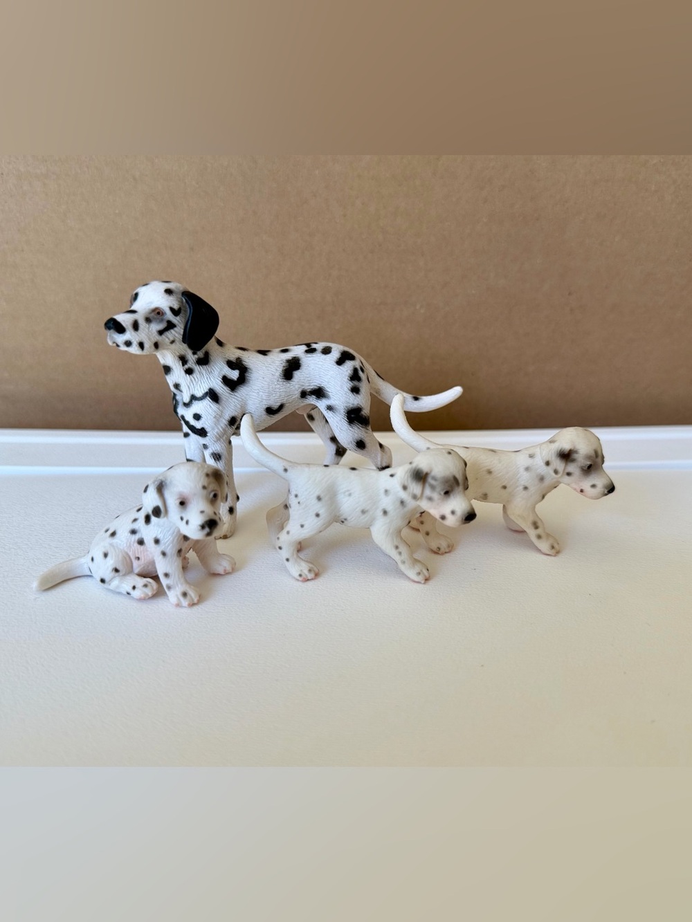 2006 Miniature Schleich Dalmatian Figurines Set Of 4 - Retired Lot